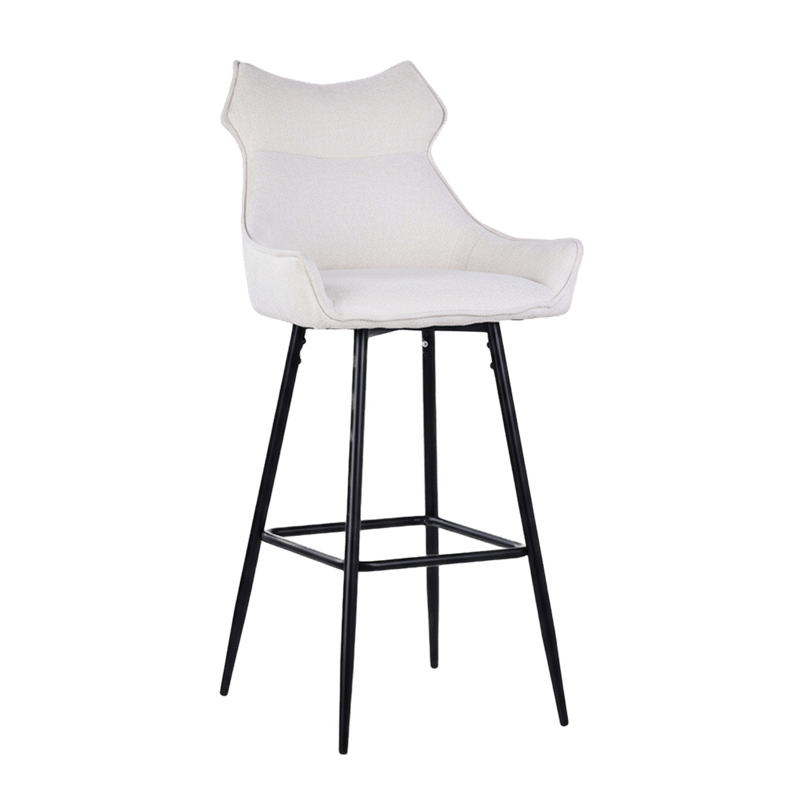 Milo Bar chair – fabric with fixed back and slanted arms Bar Stool| Otath