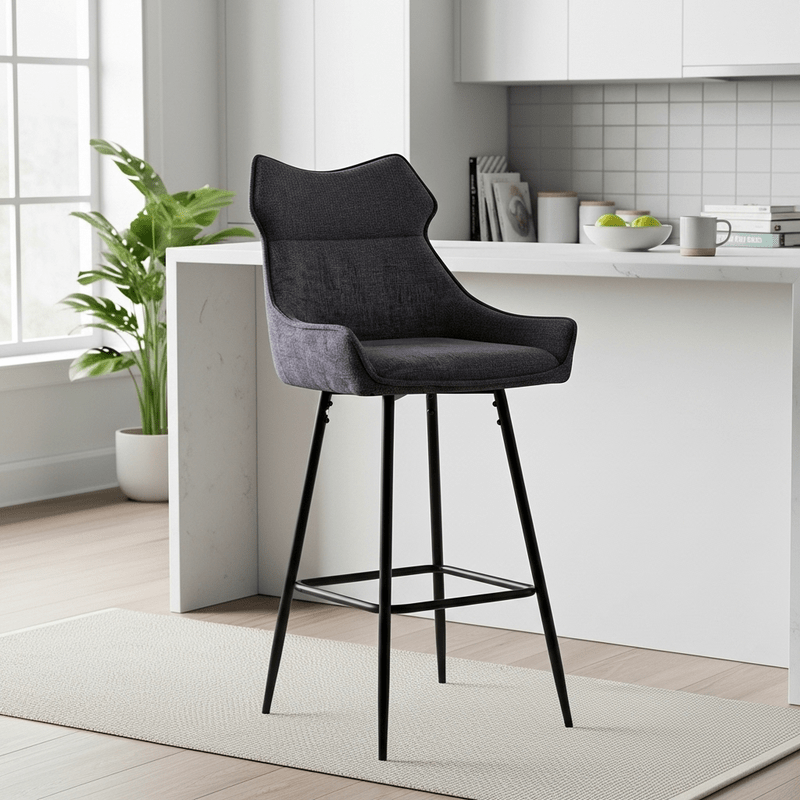 Milo Bar chair – fabric with fixed back and slanted arms Bar Stool| Otath