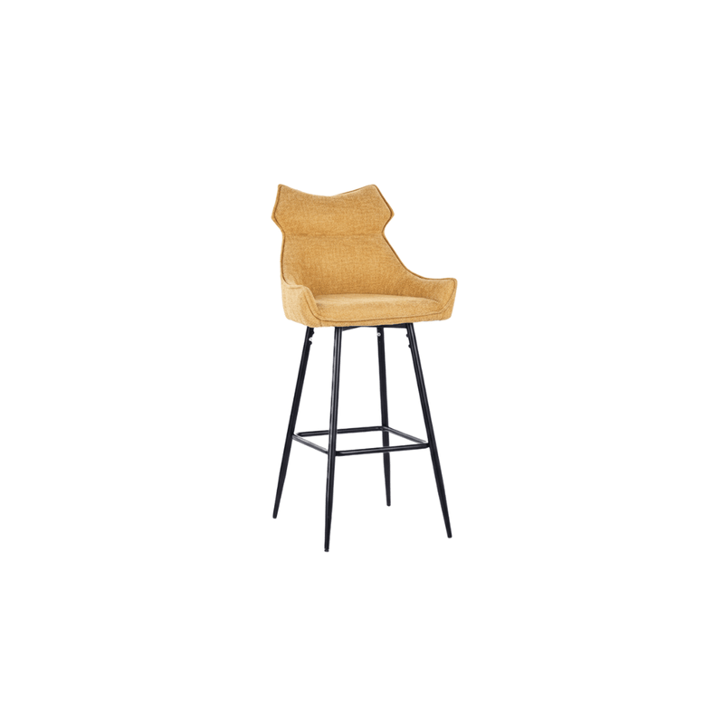 Milo Bar chair – fabric with fixed back and slanted arms Bar Stool| Otath