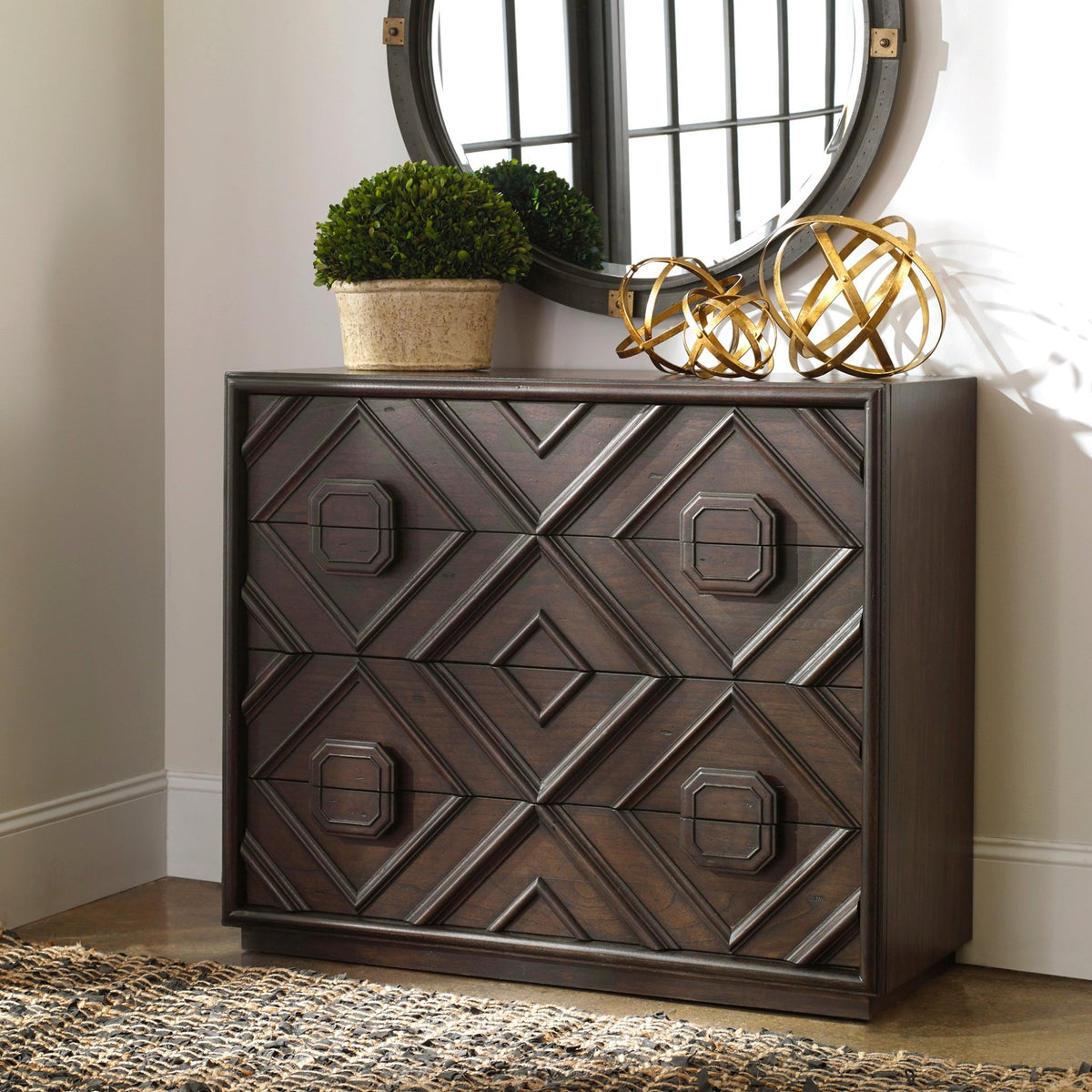 Mindra 4 Drawer Chest Cabinets & Chests| Uttermost