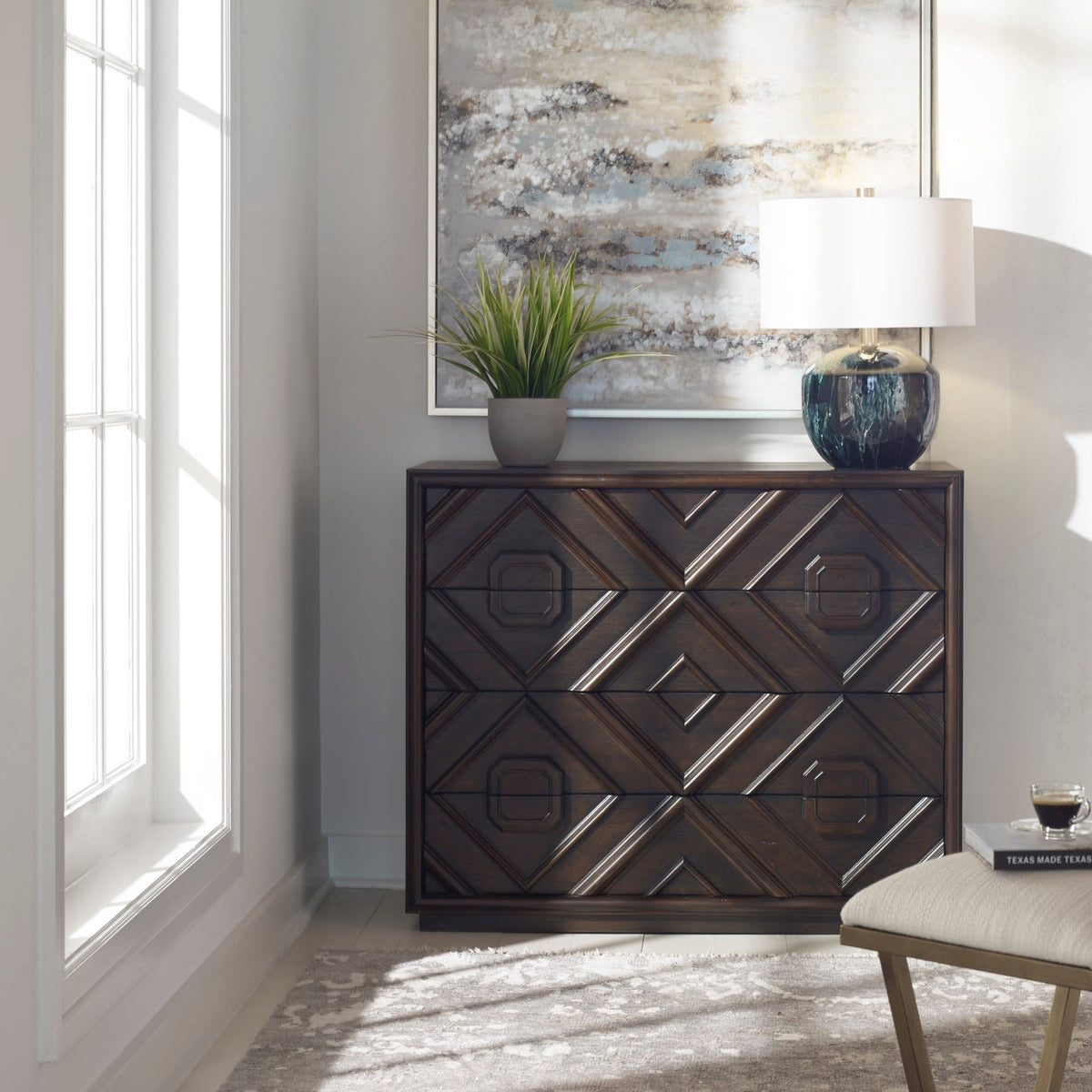 Mindra 4 Drawer Chest Cabinets & Chests| Uttermost