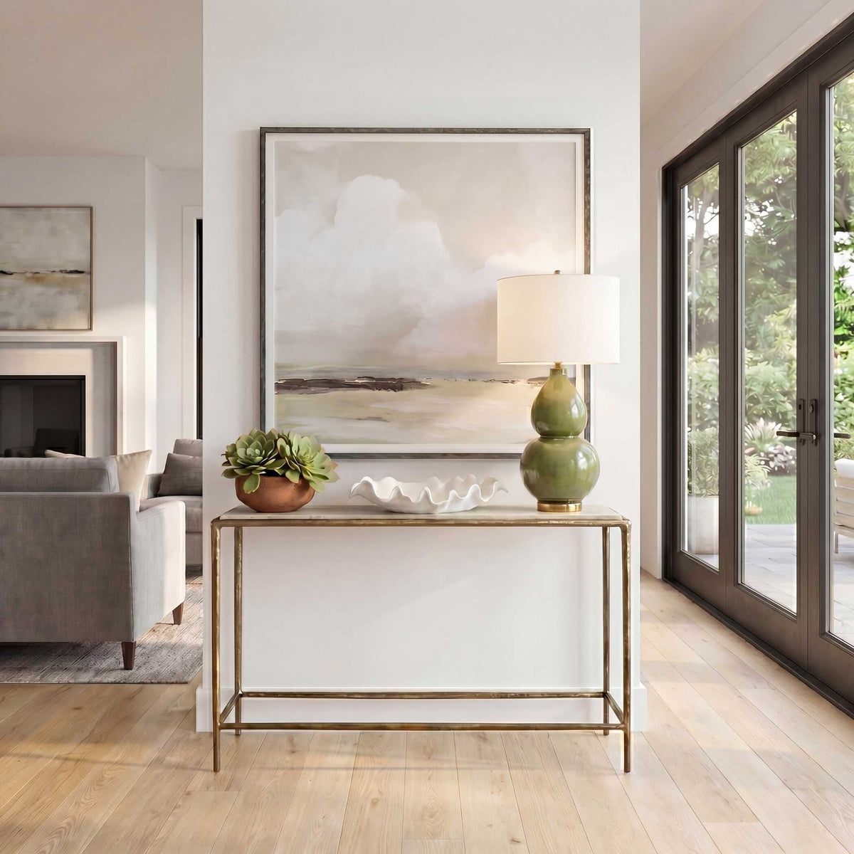 Minerva Marble Top Console Table Consoles & Sideboards| Uttermost