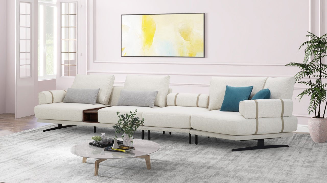 Mirabelle White Sofa Sectionals| Roots Furniture