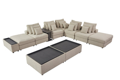 Mirae Hazel Brown Sectional - Al Rugaib Furniture