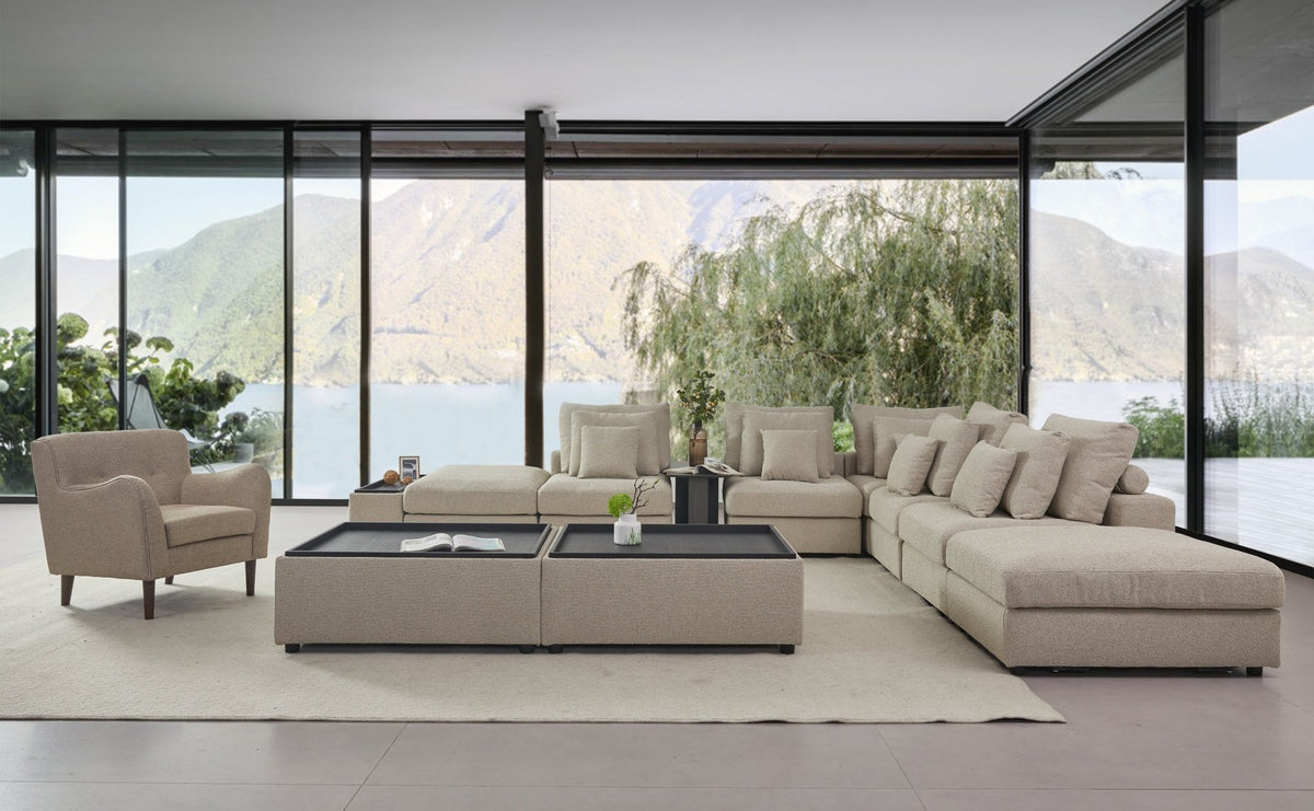 Mirae Hazel Brown Sectional Sectionals| Roots Furniture