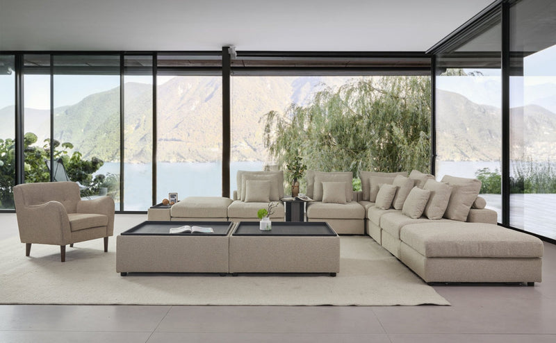 Mirae Hazel Brown Sectional - Al Rugaib Furniture