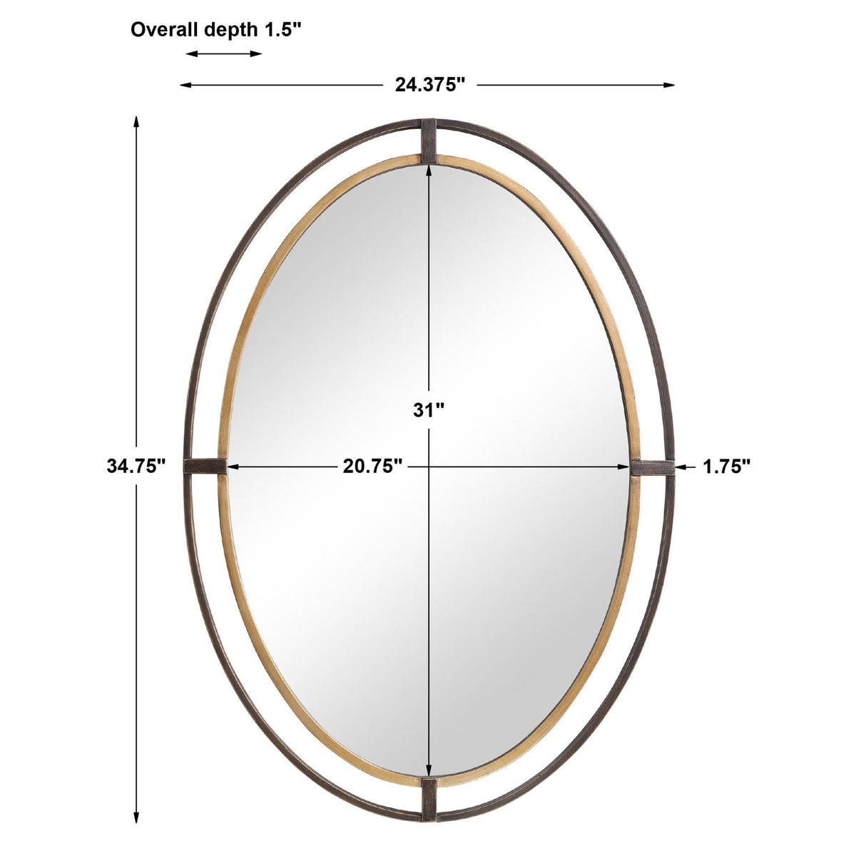 Oval Mirror Mirrors| Hooker