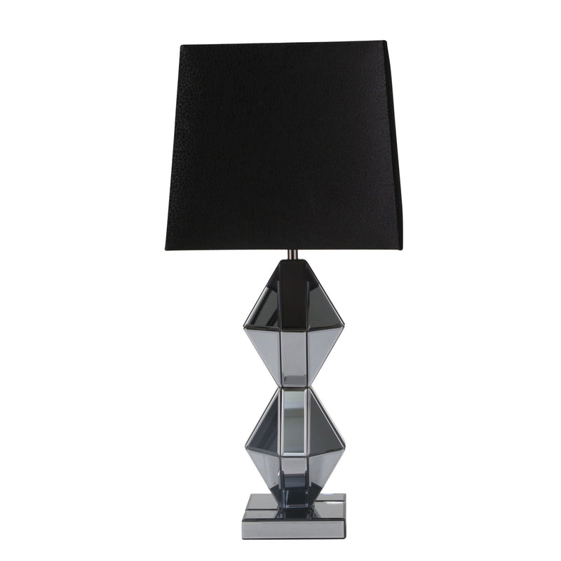 MIRRORED 33" GEOMETRIC TABLE LAMP, BLACK – Al Rugaib Furniture