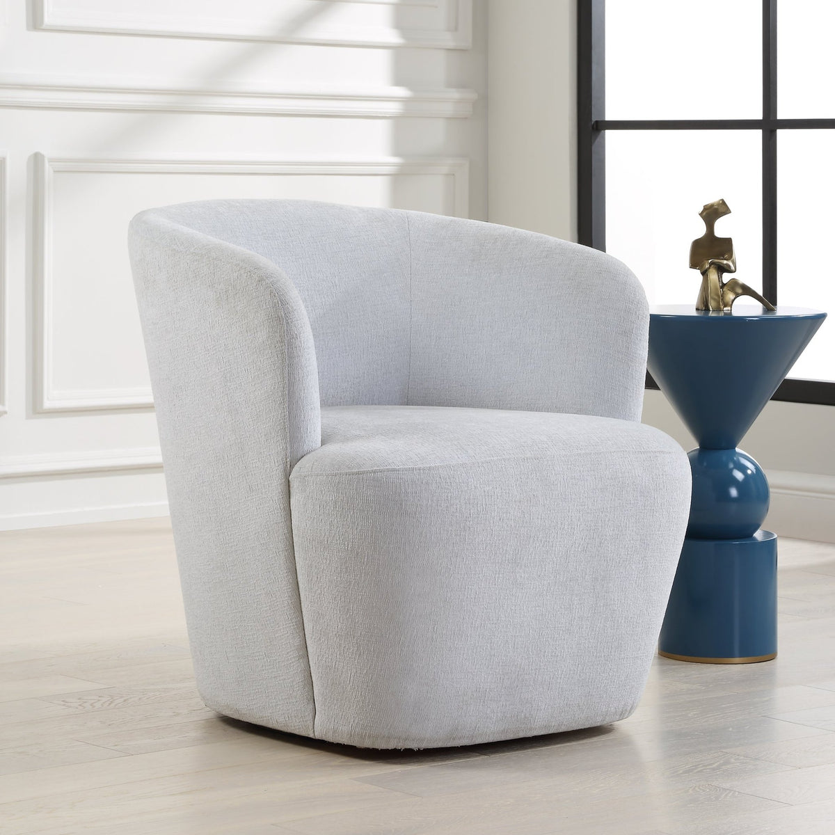 Mist Barrel Swivel Chair Chairs| Uttermost