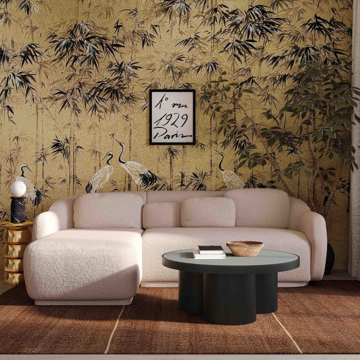 Misty Cream Boucle Sectional - LAF Sectionals| TOV