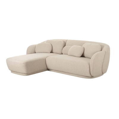 Misty Cream Boucle Sectional - LAF - Al Rugaib Furniture
