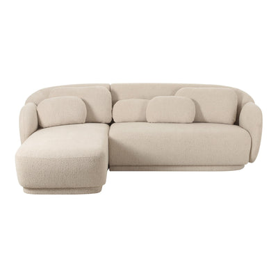 Misty Cream Boucle Sectional - LAF - Al Rugaib Furniture