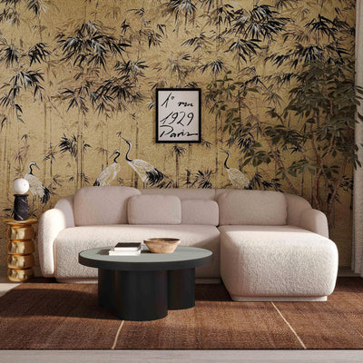 Misty Cream Boucle Sectional - RAF - Al Rugaib Furniture