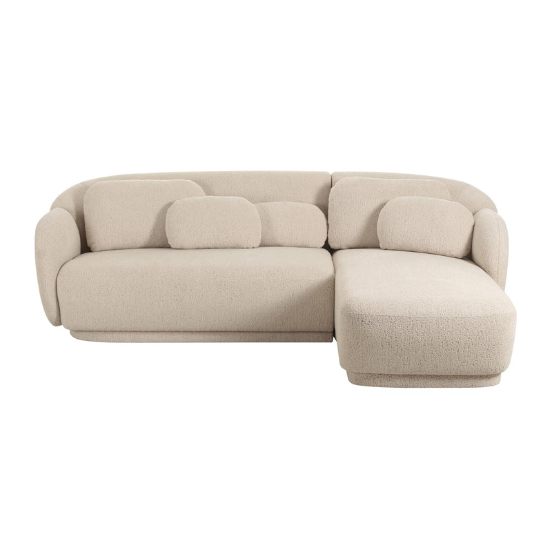 Misty Cream Boucle Sectional - RAF - Al Rugaib Furniture