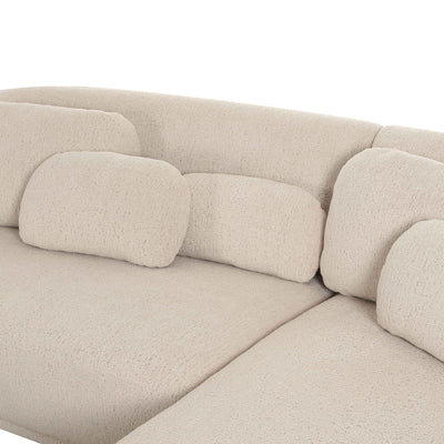 Misty Cream Boucle Sectional - RAF - Al Rugaib Furniture