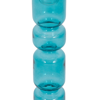 Mixed Bubble Taper Candleholder, Blue - Al Rugaib Furniture
