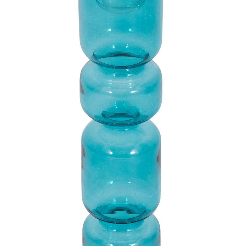 Mixed Bubble Taper Candleholder, Blue - Al Rugaib Furniture