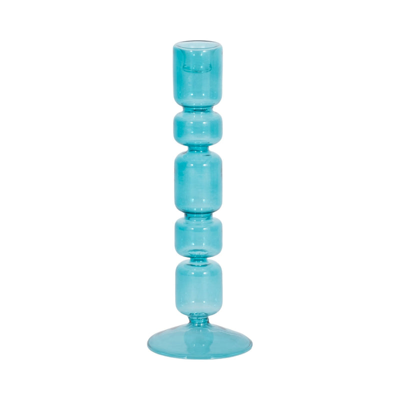 Mixed Bubble Taper Candleholder, Blue - Al Rugaib Furniture