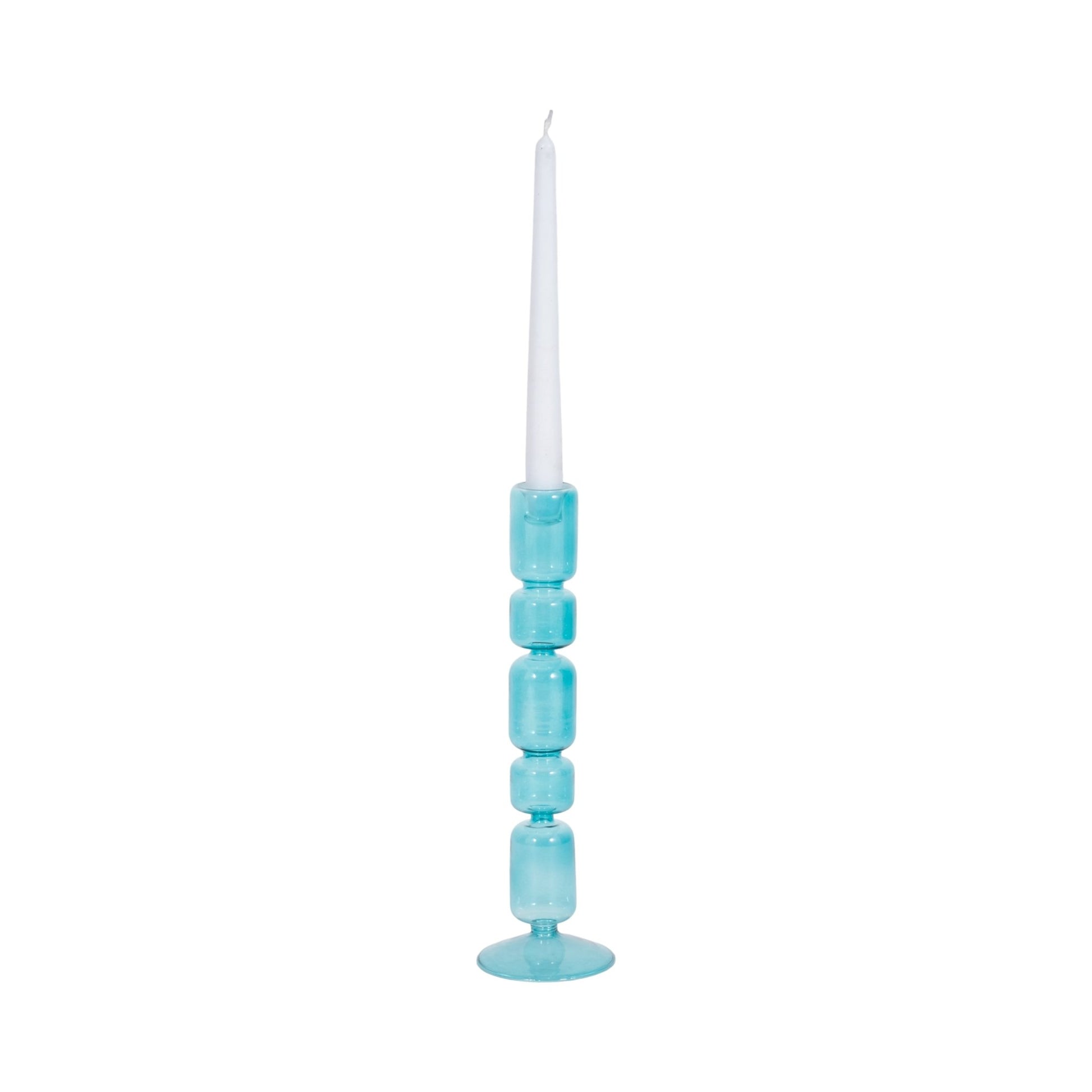 Mixed Bubble Taper Candleholder, Blue Candle Holders| Sagebrook Home
