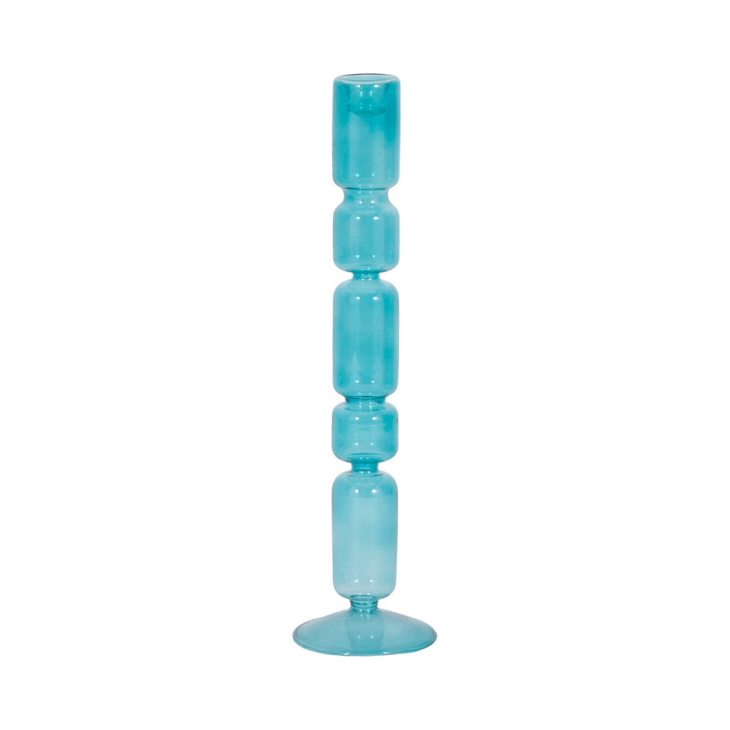 Mixed Bubble Taper Candleholder, Blue - Al Rugaib Furniture