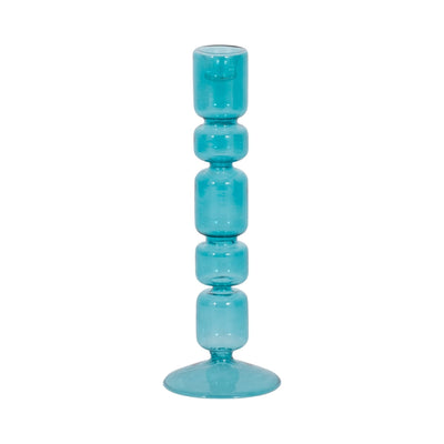 Mixed Bubble Taper Candleholder, Blue - Al Rugaib Furniture