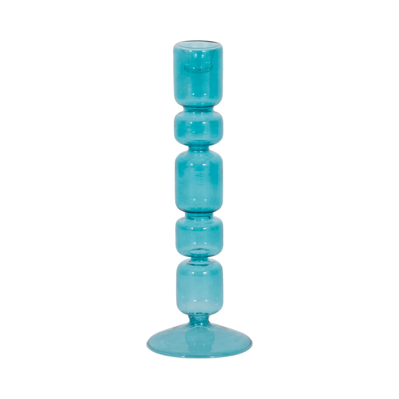 Mixed Bubble Taper Candleholder, Blue - Al Rugaib Furniture