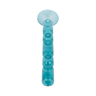 Mixed Bubble Taper Candleholder, Blue - Al Rugaib Furniture
