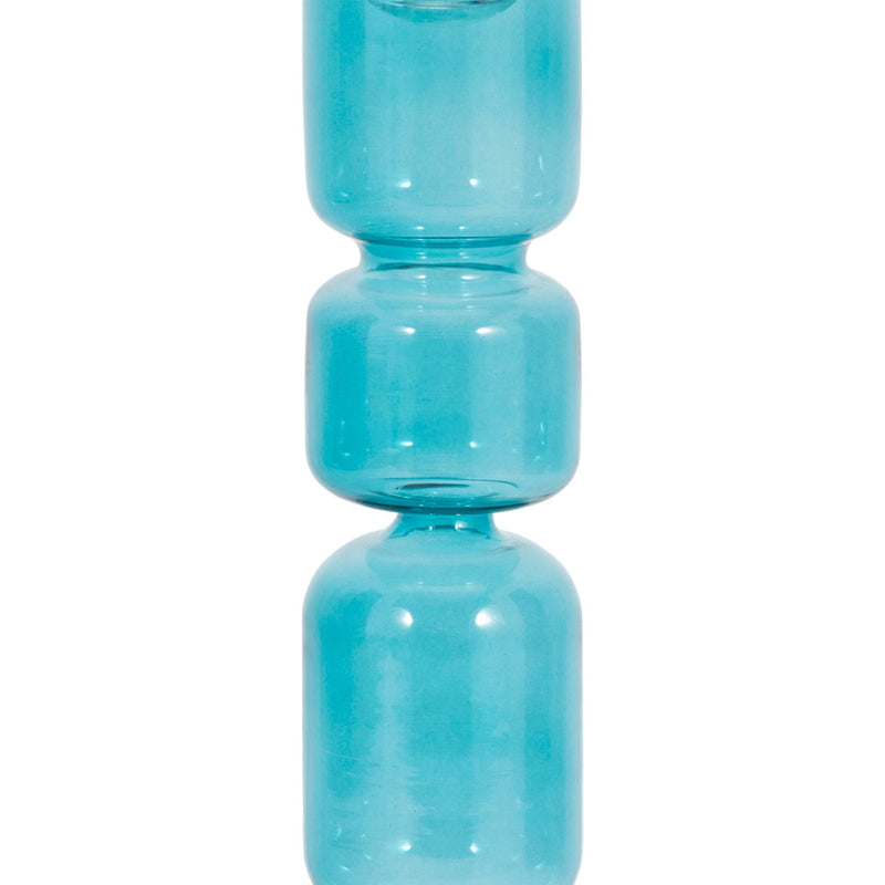 Mixed Bubble Taper Candleholder, Blue - Al Rugaib Furniture