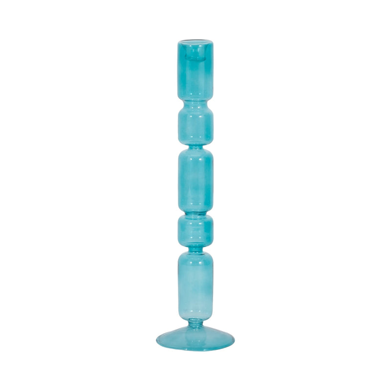 Mixed Bubble Taper Candleholder, Blue - Al Rugaib Furniture