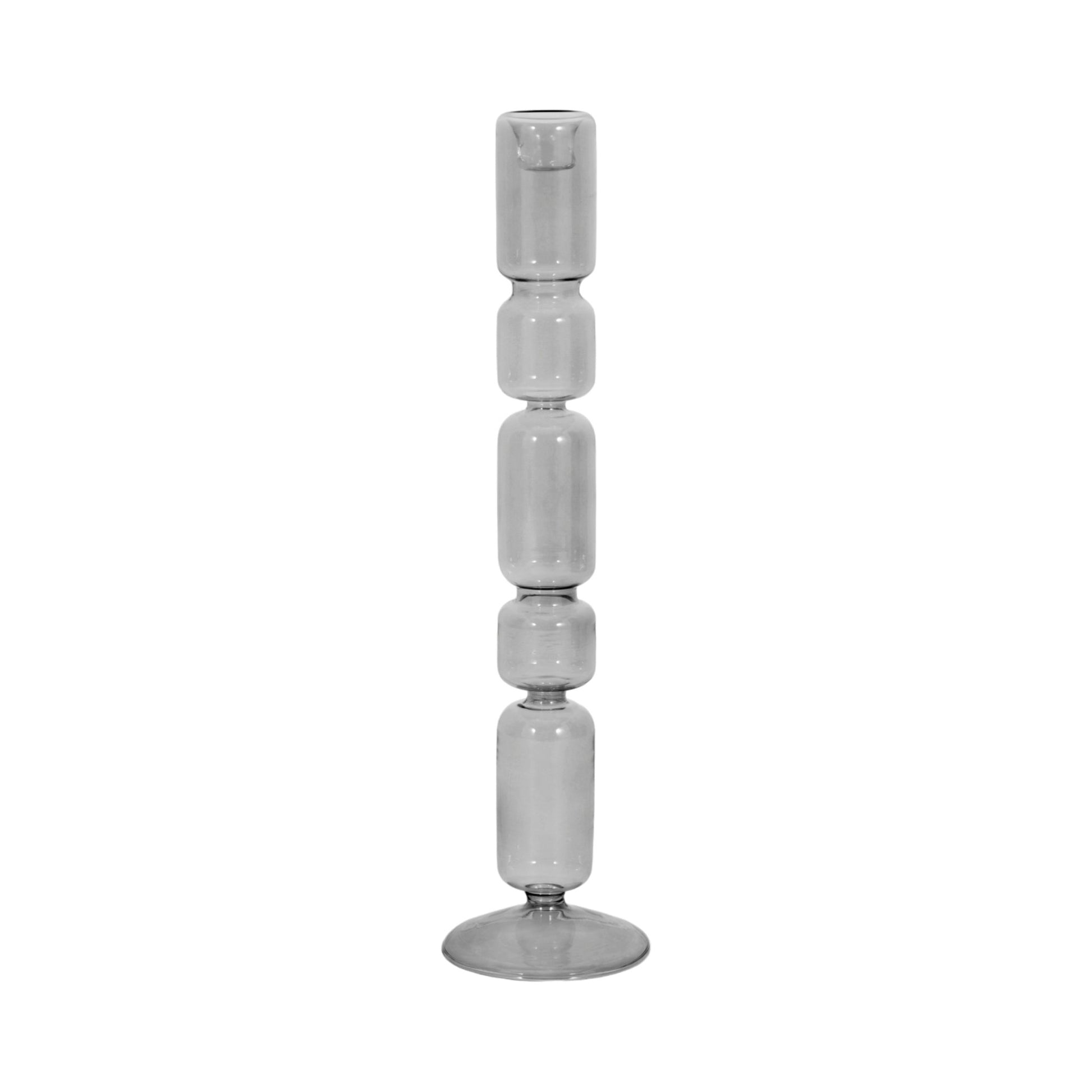 Mixed Bubble Taper Candleholder, Smoke Candle Holders| Sagebrook Home