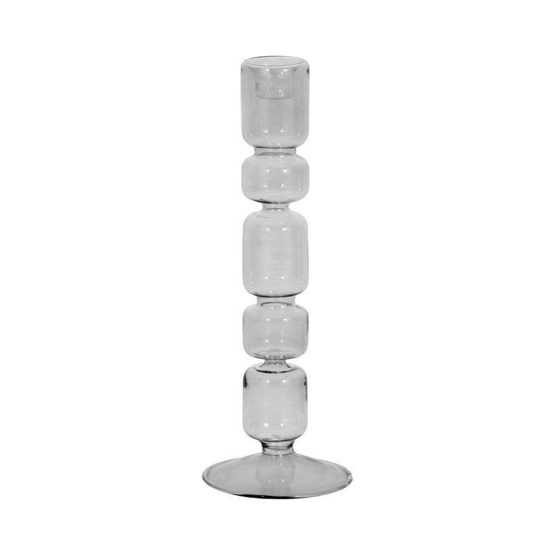 Mixed Bubble Taper Candleholder, Smoke - Al Rugaib Furniture