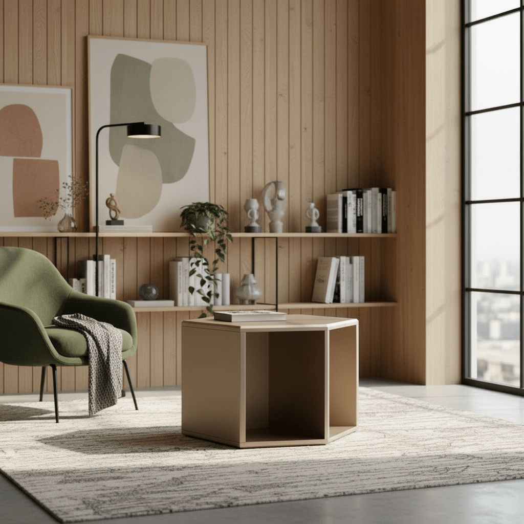 Modern Artisan Remix - Hexagon End/Cocktail 1 Coffee Tables| Caracole