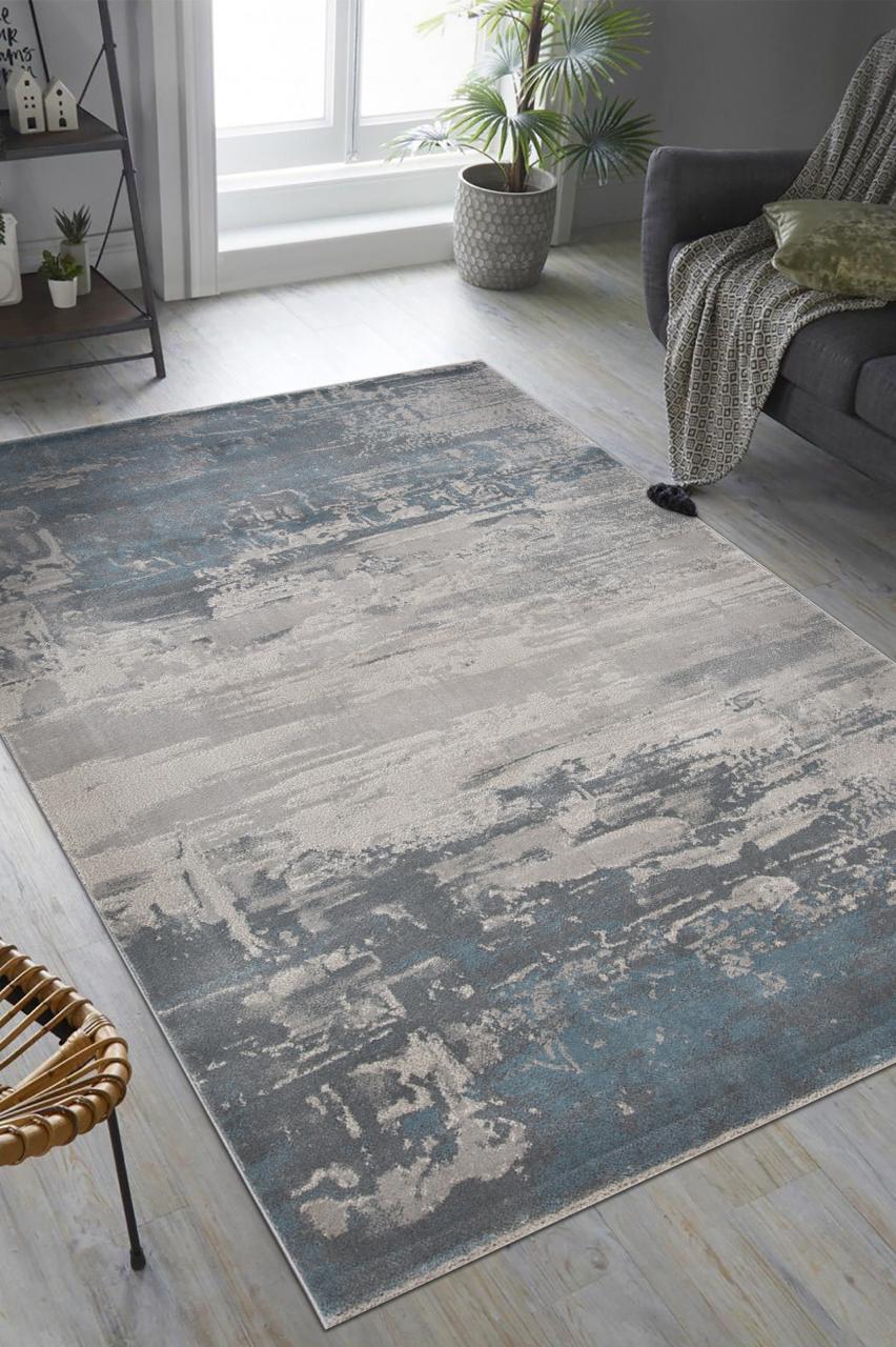 Modern baby blue and off-white Rug Rugs| Roots Furniture