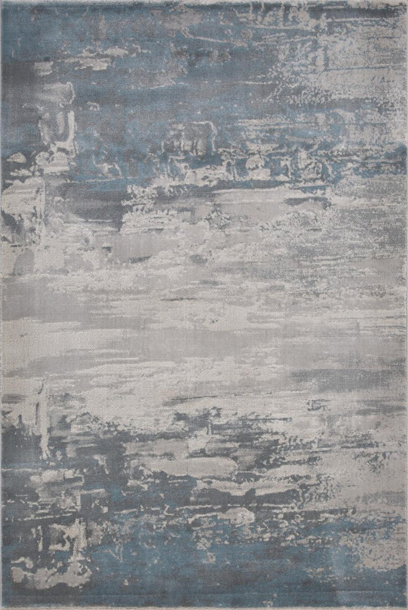 Modern baby blue and off - white Rug - Al Rugaib Furniture
