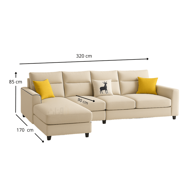 Modern Beige Corner Sofa Sofas & Loveseats| Otath