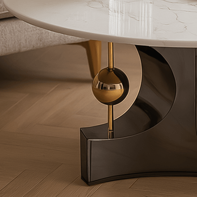 Modern Ceramic Tables with Golden Touches - Al Rugaib Furniture