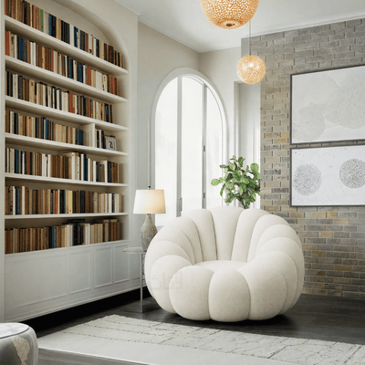 Modern Cozy Chair - Beige - Al Rugaib Furniture