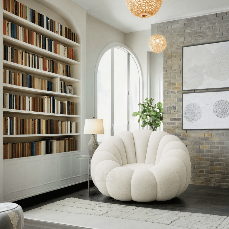 Modern Cozy Chair - Beige - Al Rugaib Furniture