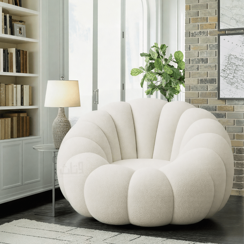 Modern Cozy Chair - Beige - Al Rugaib Furniture