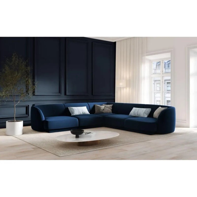 Modern Ergonomic Velvet L-Shape Sofa - 280x140x85x85 cm - By Alhome Sectionals| Alhome