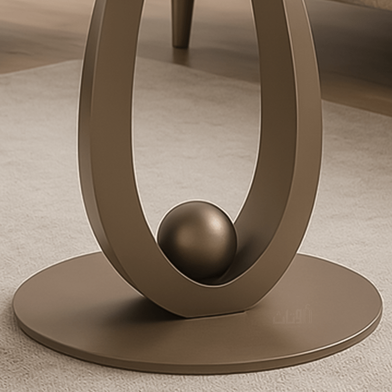 Modern Glass Table Collection – Geometric Bronze Design - Al Rugaib Furniture