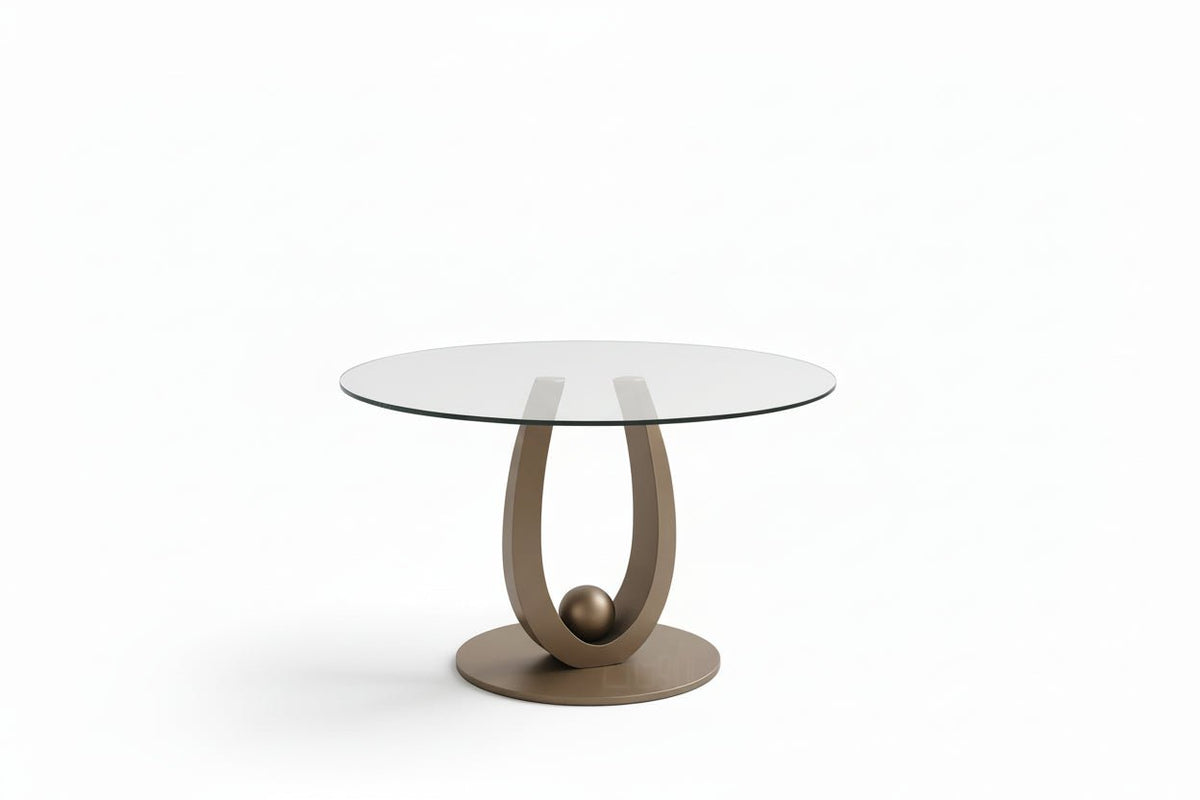 Modern Glass Table Collection – Geometric Bronze Design Table Sets| Otath