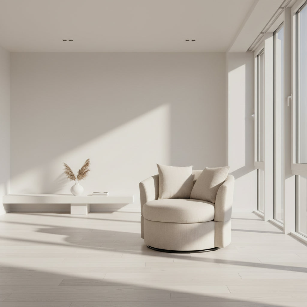 Modern Sleek Linen Arm Chair By Alhome - 80x85x85 cm - 11011330 Chairs| Alhome