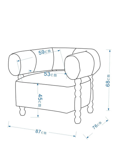 Monaco Grey Accent Chair - Al Rugaib Furniture
