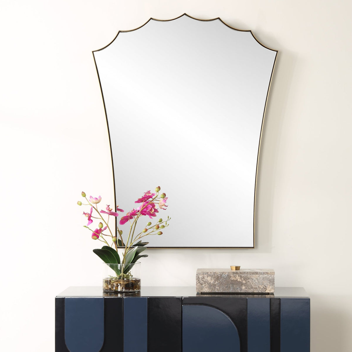 Monarch Scalloped Arched Vanity Mirror Mirrors| Uttermost