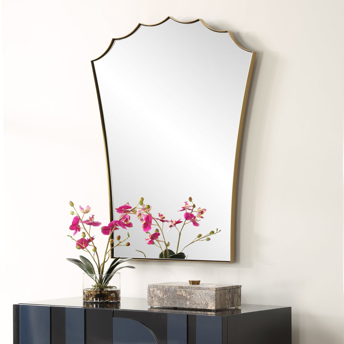 Monarch Scalloped Arched Vanity Mirror Mirrors| Uttermost