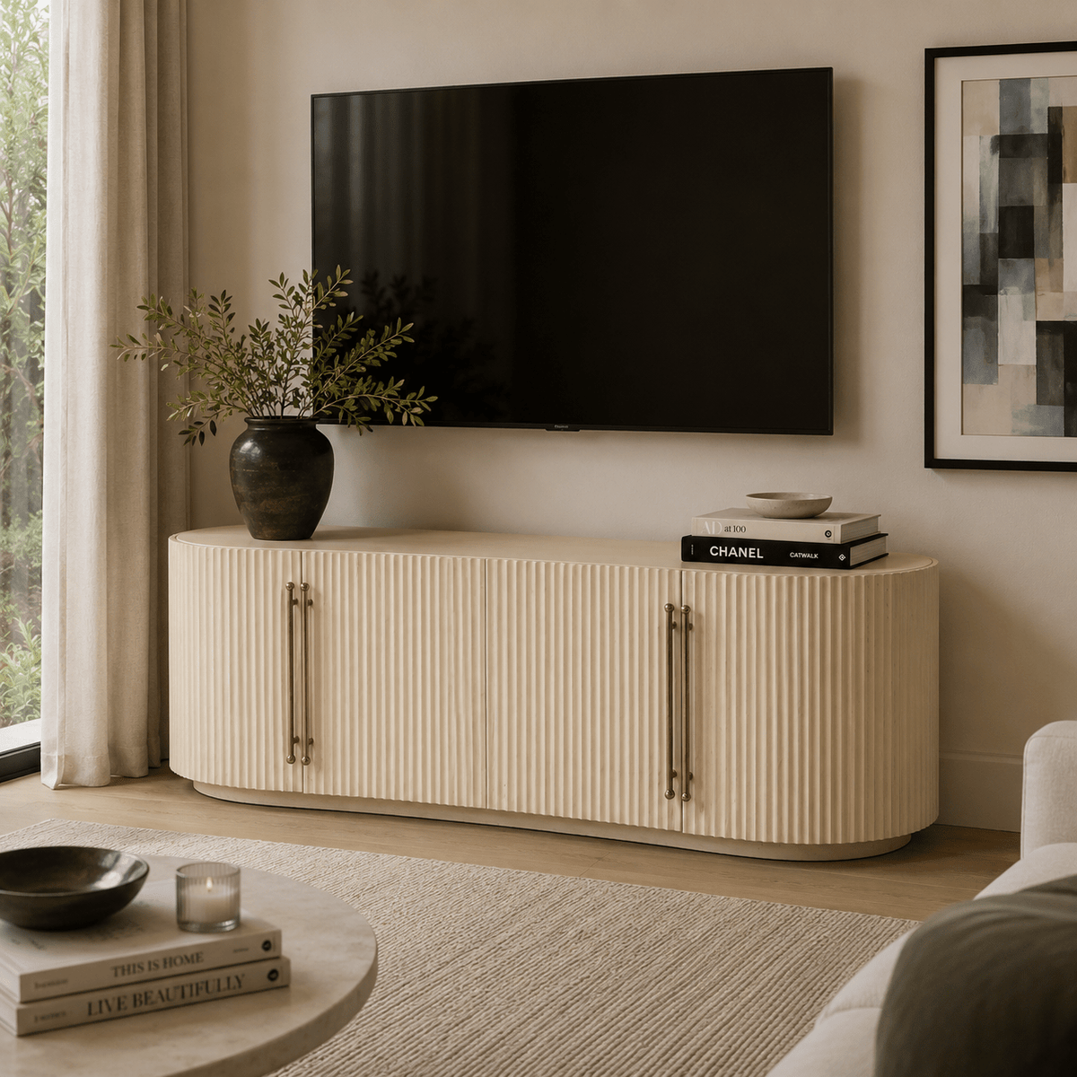 Monolith Mango wood TV Unit TV Units| Roots Furniture