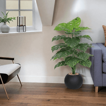 Monstera Leaf Tree with Round Plastic Stand Consists of 24 Branches Available Colors: Black