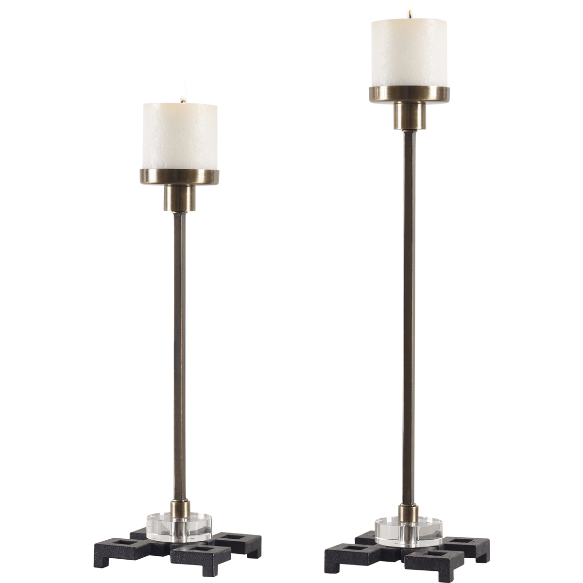 Montag Crystal Candleholders, S/2 Candle Holders| Uttermost