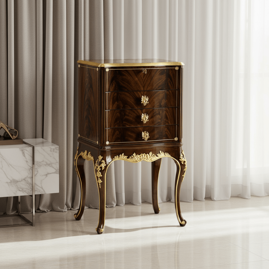 Monte Carlo Collection - Mahogany & Gilded Jewellery Collectors Cabinet Wardrobes| Jonathan Charles